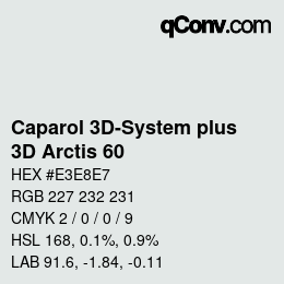 Color code: Caparol 3D-System plus - 3D Arctis 60 | qconv.com