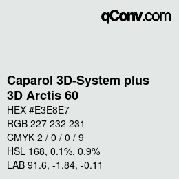 Code couleur: Caparol 3D-System plus - 3D Arctis 60 | qconv.com