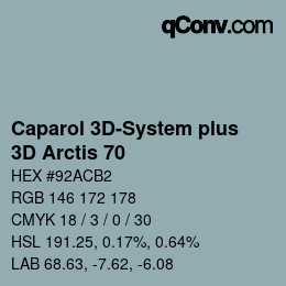 Código de color: Caparol 3D-System plus - 3D Arctis 70 | qconv.com