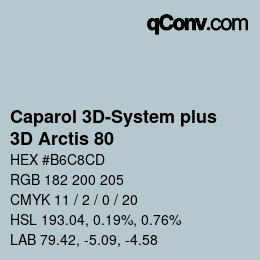 Farbcode: Caparol 3D-System plus - 3D Arctis 80 | qconv.com