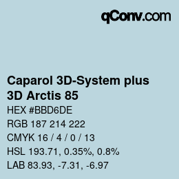 Code couleur: Caparol 3D-System plus - 3D Arctis 85 | qconv.com