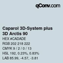 Color code: Caparol 3D-System plus - 3D Arctis 90 | qconv.com