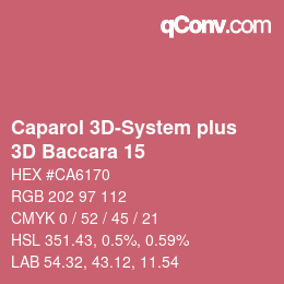 Code couleur: Caparol 3D-System plus - 3D Baccara 15 | qconv.com