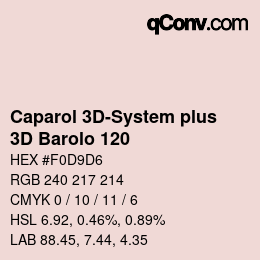 Color code: Caparol 3D-System plus - 3D Barolo 120 | qconv.com