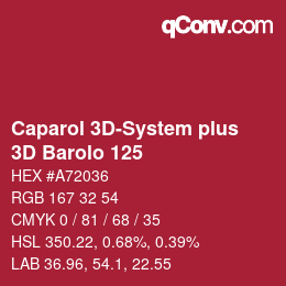 Código de color: Caparol 3D-System plus - 3D Barolo 125 | qconv.com