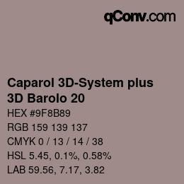 Farbcode: Caparol 3D-System plus - 3D Barolo 20 | qconv.com