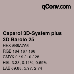 Código de color: Caparol 3D-System plus - 3D Barolo 25 | qconv.com