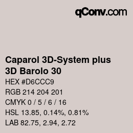 カラーコード: Caparol 3D-System plus - 3D Barolo 30 | qconv.com