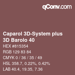 Code couleur: Caparol 3D-System plus - 3D Barolo 40 | qconv.com