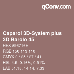 Código de color: Caparol 3D-System plus - 3D Barolo 45 | qconv.com