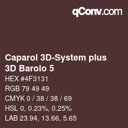 Código de color: Caparol 3D-System plus - 3D Barolo 5 | qconv.com