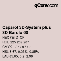 Código de color: Caparol 3D-System plus - 3D Barolo 60 | qconv.com