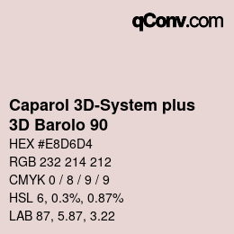 カラーコード: Caparol 3D-System plus - 3D Barolo 90 | qconv.com