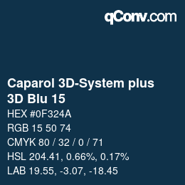 Color code: Caparol 3D-System plus - 3D Blu 15 | qconv.com