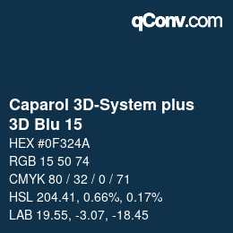 Código de color: Caparol 3D-System plus - 3D Blu 15 | qconv.com