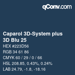 Code couleur: Caparol 3D-System plus - 3D Blu 25 | qconv.com