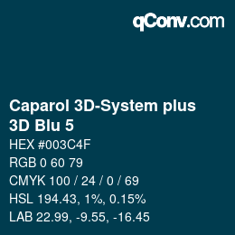 Color code: Caparol 3D-System plus - 3D Blu 5 | qconv.com