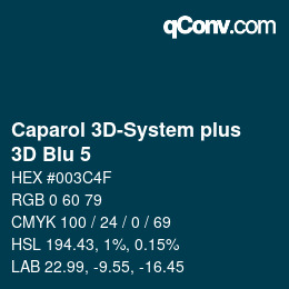Code couleur: Caparol 3D-System plus - 3D Blu 5 | qconv.com