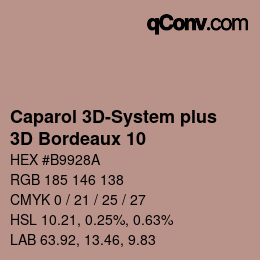 Color code: Caparol 3D-System plus - 3D Bordeaux 10 | qconv.com
