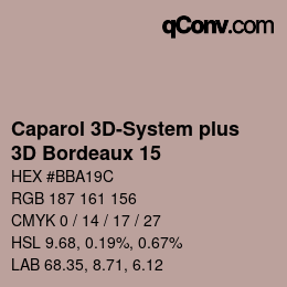 Color code: Caparol 3D-System plus - 3D Bordeaux 15 | qconv.com