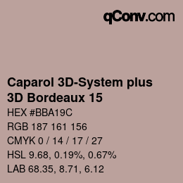 Código de color: Caparol 3D-System plus - 3D Bordeaux 15 | qconv.com