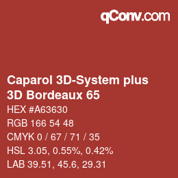 Color code: Caparol 3D-System plus - 3D Bordeaux 65 | qconv.com