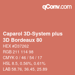 カラーコード: Caparol 3D-System plus - 3D Bordeaux 80 | qconv.com