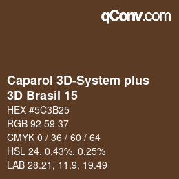 Color code: Caparol 3D-System plus - 3D Brasil 15 | qconv.com