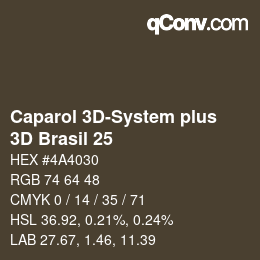 Color code: Caparol 3D-System plus - 3D Brasil 25 | qconv.com