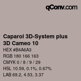 Code couleur: Caparol 3D-System plus - 3D Cameo 10 | qconv.com