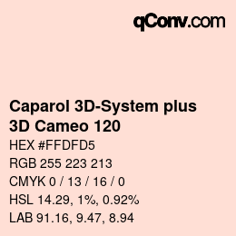 Color code: Caparol 3D-System plus - 3D Cameo 120 | qconv.com