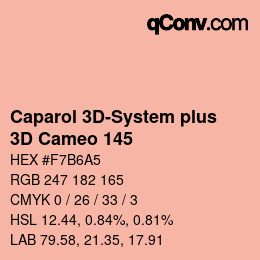 Color code: Caparol 3D-System plus - 3D Cameo 145 | qconv.com