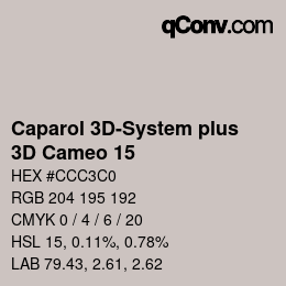 Farbcode: Caparol 3D-System plus - 3D Cameo 15 | qconv.com