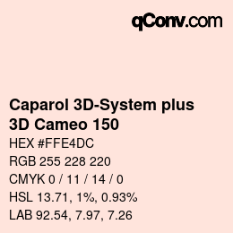 Code couleur: Caparol 3D-System plus - 3D Cameo 150 | qconv.com