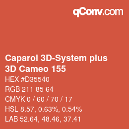 Color code: Caparol 3D-System plus - 3D Cameo 155 | qconv.com