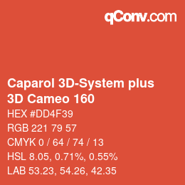 Color code: Caparol 3D-System plus - 3D Cameo 160 | qconv.com