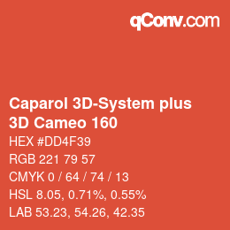 Code couleur: Caparol 3D-System plus - 3D Cameo 160 | qconv.com