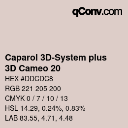 カラーコード: Caparol 3D-System plus - 3D Cameo 20 | qconv.com