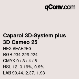 Color code: Caparol 3D-System plus - 3D Cameo 25 | qconv.com