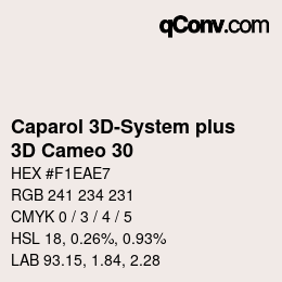 Code couleur: Caparol 3D-System plus - 3D Cameo 30 | qconv.com