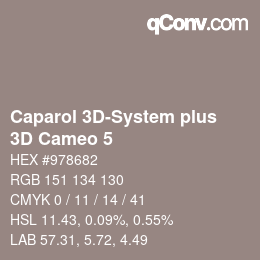 Color code: Caparol 3D-System plus - 3D Cameo 5 | qconv.com