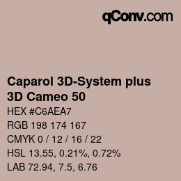 Color code: Caparol 3D-System plus - 3D Cameo 50 | qconv.com
