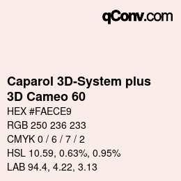 Color code: Caparol 3D-System plus - 3D Cameo 60 | qconv.com