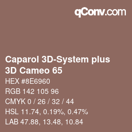Código de color: Caparol 3D-System plus - 3D Cameo 65 | qconv.com