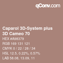 Color code: Caparol 3D-System plus - 3D Cameo 70 | qconv.com