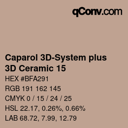 Código de color: Caparol 3D-System plus - 3D Ceramic 15 | qconv.com