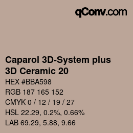 Color code: Caparol 3D-System plus - 3D Ceramic 20 | qconv.com