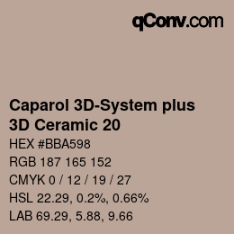 Código de color: Caparol 3D-System plus - 3D Ceramic 20 | qconv.com