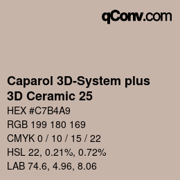 Código de color: Caparol 3D-System plus - 3D Ceramic 25 | qconv.com