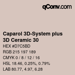 Color code: Caparol 3D-System plus - 3D Ceramic 30 | qconv.com